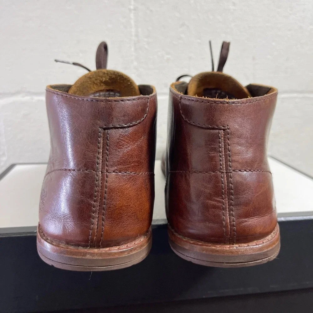 Timberland A152E Brown Leather Chukka Ankle Boots Lace Up Men's Size 9.5 US